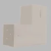 Aperçu réel du connecteur SUNDIY beige sable - 120mm Forme L à 2 directions