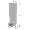 Grands sabots à ailes intérieures, gamme GSI CLASSIQUE (épaisseurs 4mm, profondeur 110mm) - Réf. GSI900/4X
