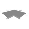 Couvertine d'angle - Gamme 400 - Aluminium 15/10 - Réf. CPA15-400