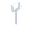 Pieds de poteau monobloc en U à sceller (sans soudure) - pour l'EXTERIEUR - Réf. PBWS90Z