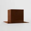 Support de poteau SUNDIY Corten RAL 8011 - Série 90mm