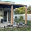 Mise en situation du support de poteau SUNDIY Anthracite RAL 7016 - Série 120mm