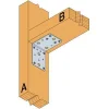 Équerres renforcées SPÉCIALES symétriques pour le BOIS - Réf. AB90-R