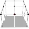 Emplacement du connecteur SUNDIY 120 mm, à 4 directions, forme T1, avec une pente de 20°, coloris Noir mat RAL9005, sur une pergola