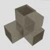 Connecteur SUNDIY Gris Taupe RAL 7006 - 90mm à 4 directions en forme de T