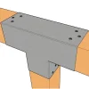 Mise en situation du connecteur SUNDIY gris aluminium RAL9006 - 90mm à 3 directions - Forme T