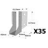 Sabots à ailes extérieures, gamme SAE CLASSIQUE (épaisseur 2mm, profondeur 84mm) - Réf. SAE340/46/2_35