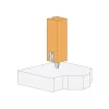 Pieds de poteau monobloc en U à sceller (sans soudure) - pour l'EXTERIEUR - Réf. PBWS90Z