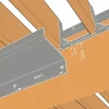 Écartement entre les chéneaux Blanc RAL 9006 et le mécanisme SUNDIY, et espacement de fixation minimal