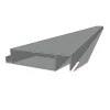 Lame XL aluminium 29mm, longueur 3m, RAL9006 structuré GRIS ALUMINIUM