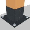 Application du support de poteau SUNDIY Anthracite RAL 7016 - Série 120mm