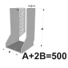 Grands sabots à ailes intérieures, gamme GSI CLASSIQUE (épaisseurs 4mm, profondeur 110mm) - Réf. GSI500/4X