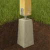 Pieds de poteau monobloc en U à sceller (sans soudure) - pour l'EXTERIEUR - Réf. PBWS90Z