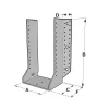 Grands sabots à ailes extérieures, gamme GSE CLASSIQUE (épaisseur 4mm, profondeur 110mm) - Réf. GSE780/4X-AL