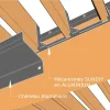 Modélisation 3D : chéneau Gris Anthracite RAL 7016 sous les lames et mécanisme SUNDIY en aluminium