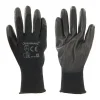 Gants à paume renforcée noirs, pour les travaux de précision - Réf. 589144