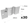 Equerre pour bois ronds - à fixer sur des bois ronds - 185x70x32mm - Réf. RFC80/120_30