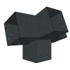 Connecteur SUNDIY pente 20° Anthracite RAL 7016 - 120mm à 4 directions - Forme T1