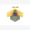 Équerre réglable pour terrasse bois - Fixation poutre bois de hauteur 125 à 200mm - Réf. ABF120