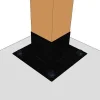 Application du support de poteau SUNDIY Noir mat RAL 9005 - Série 90mm