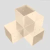 Connecteur SUNDIY Beige sable RAL 1002 - 90mm à 4 directions en forme de T