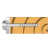 Vis bois tête bombée (fixation d'élément ACIER sur BOIS) - 4.0x30mm - INOX A2 - Réf. 77923