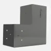 Connecteur SUNDIY Gris aluminium RAL 9006 - 90mm à 3 directions - Forme L
