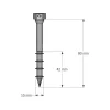 Vis connecteurs acier sur bois, SSH10.0X80 - Réf. 75152