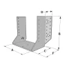 Grands sabots à ailes extérieures, gamme GSE CLASSIQUE (épaisseur 4mm, profondeur 110mm) - Réf. GSE540/4X-AL