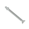 HECO-UNIX-plus, tête fraisée à poches de fraisage, T-Drive, filet total, zingué blanc, A2K, revêtement lubrifié - Réf. 46204