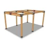 Exemple d'utilisation du connecteur SUNDIY gris taupe RAL 7006 - 240mm en forme de T (2) avec 3 directions