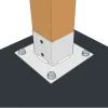 Application du support de poteau SUNDIY blanc RAL 9010 - Série 90mm