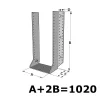 Grands sabots à ailes extérieures, gamme GSE CLASSIQUE (épaisseur 4mm, profondeur 110mm) - Réf. GSE1020/4X-AL