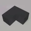 Image du connecteur SUNDIY noir mat RAL9005 - 90mm Forme L, 2 directions