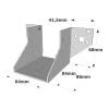 Sabots à ailes extérieures, gamme SAE CLASSIQUE (épaisseur 2mm, profondeur 84mm) - Réf. SAE200/64/2_6