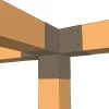 Vue détaillée de l'utilisation du connecteur SUNDIY Gris Taupe RAL 7006 - 120mm à 4 directions en forme de T