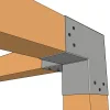 Mise en situation du connecteur SUNDIY Gris aluminium RAL 9006 - 90mm à 3 directions - Forme L