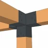 Vue détaillée de l'utilisation du connecteur SUNDIY Anthracite RAL 7016 - 90mm à 4 directions en forme de T