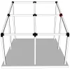 Emplacement du connecteur SUNDIY 120 mm, à 4 directions, forme T4, avec une pente de 20°, coloris Noir mat RAL 9005, sur une pergola