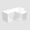 Photographie du connecteur SUNDIY blanc RAL 9010 - 120mm en T pour 3 directions