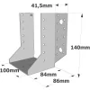 Sabots à ailes extérieures, gamme SAE CLASSIQUE (épaisseur 2mm, profondeur 84mm) - Réf. SAE380/100/2_35