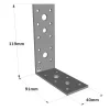 Équerres renforcées CLASSIQUES asymétriques pour le BOIS et le BETON - Réf. AG40312-R