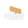 Pieds de poteau monobloc en U à sceller (sans soudure) - pour l'EXTERIEUR - Réf. PBWS90Z