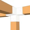 Vue détaillée de l'utilisation du connecteur SUNDIY Blanc RAL 9010 - 120mm à 4 directions en forme de T