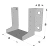 Sabots à ailes extérieures, gamme SAE SUR MESURE (épaisseur 2mm, profondeur 96mm) - Réf. SAEL380/96/2X - Réf. SAEL380/96/2
