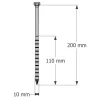 Vis connecteurs acier sur bois, SSH10.0X200 - Réf. 75159