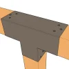 Mise en situation du connecteur SUNDIY gris taupe RAL 7006 - 90mm à 3 directions - Forme T