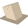 Support de poteau/poutre pente 20° - Largeur intérieure 120 mm