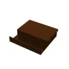 Vue latérale d'un échantillon d'une lame en aluminium pour pergola bioclimatique coloris marron effet corten