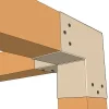 Mise en situation du connecteur SUNDIY Beige sable RAL 1002 - 90mm à 3 directions - Forme L